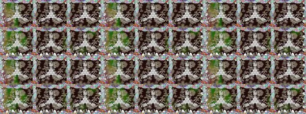 Kusursuz çiçek deseni. Asya tekstil tarzında. Raster illüstrasyonu. Raster illüstrasyonu. Kahverengi renkte çiçekler.