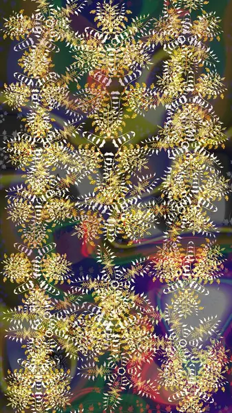 Düz yatıyordu. Gri, kahverengi ve yeşil renklerde kar tanelerinden oluşan kış deseni. Kış konsepti Raster illüstrasyonu.