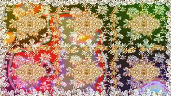 Raster oryantal süs. Barok tarzında kusursuz bir doğulu süsü. Altın elementlerle nötr renklerde altın desen. Geleneksel klasik altın desen.