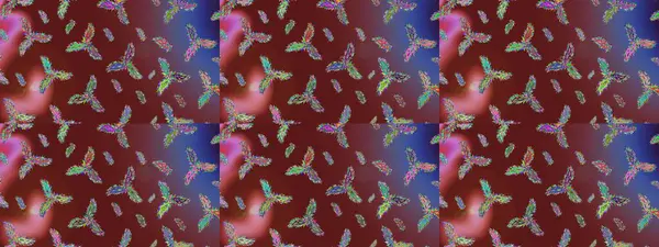 Güzel bir kış süsü. Kırmızı, kahverengi ve mor kar tanelerinden izole edilmiş. Kar taneleri koleksiyonu. Raster illüstrasyonu.