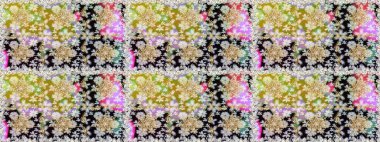 Damask arkaplanı. Altın çiçekli, pürüzsüz desen. Barok tarzında altın çiçekli süs. Tarafsız renklerdeki altın element.