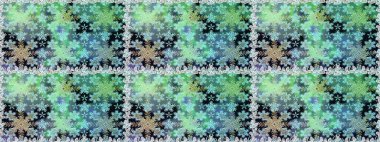 Barok tarzında duvar kağıdı tasarımı için kusursuz damaske deseni arkaplanı. Altın elementlerle mavi renklerde altın desen. Süslü raster dekorasyonu.