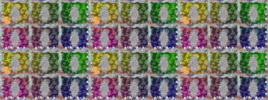 Tekstil, kumaş, kapaklar, duvar kağıtları, baskı, naylon, yapıştırma, örgü, dekupaj için çiçeksiz arkaplan. Küçük yeşil çiçeklerle oldukça kaliteli besin torbası deseni.