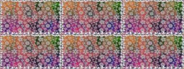 Raster illüstrasyonu. Kusursuz çiçek deseni. Raster illüstrasyonu. Asya tekstil tarzında. Tarafsız renklerde çiçekler.