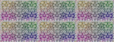 Küçük çiçekteki sevimli çiçek deseni. Raster deseni. Soyut çiçek desensiz arkaplan. Gri renklerde. Raster illüstrasyonu.