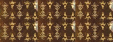 Grafiksel element dekorasyonu. Düz dizayn. Kahverengi, nötr ve bej renkli siluet kar tanesi işareti. Kar Tanesi Mozaik ikonu. Sembol kışı, donmuş, Noel, yeni yıl tatili. Raster illüstrasyonu.