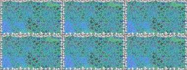 Kelebek desenli maviler. Kumaş, kağıt, ambalaj kâğıdı ve duvar kağıdı tasarımı için harika bir arka plan. Raster. Kusursuz..