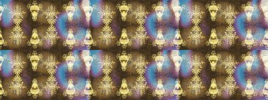 Kahverengi renkli çiçekler. Raster illüstrasyonunda kusursuz çiçek deseni.