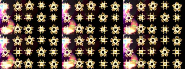 Kar tanelerinin soyut arkaplanlı Noel şablonu. Raster illüstrasyonu. Siyah ve kahverengi renkler. Noel ve Yeni Yıl moda baskıları için tatil tasarımı.