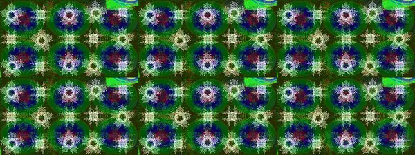 Yeşil, mavi ve gri kar taneleri. Renkler. Kar tanelerinin soyut arkaplanı olan şirin bir Noel arkaplanı. Raster illüstrasyonu. Noel ve Yeni Yıl moda baskıları için tatil tasarımı.