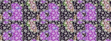 El çizimi. Suluboya çizimi. Gri renkli çiçekler. Çiçekli çizim deseni.