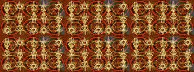 Raster illüstrasyonu. Stilize Çiçekler. Tekstil için Lacy Fashion Print. Kumaş veya Duvar Kağıdı Tasarımı. Folk Style. Lace Snowflakes 'in etnik kökü. Mandalas Dekoratif Doku Arkaplanı.