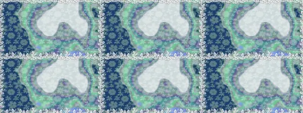 Çok mavi, zarif küçük çiçekler ve mavi renkli komik böcekler, raster desen, illüstrasyon.