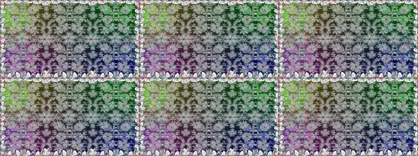 Gri renkli çiçekler. Raster illüstrasyonu. El çizimi çiçekleri olan soyut, pürüzsüz desen.