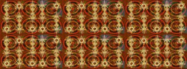 Raster illüstrasyonu. Stilize Çiçekler. Tekstil için Lacy Fashion Print. Kumaş veya Duvar Kağıdı Tasarımı. Folk Style. Lace Snowflakes 'in etnik kökü. Mandalas Dekoratif Doku Arkaplanı.