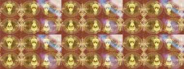 Çiçekli karalama şeklinde Raster çiçek deseni. Yumuşak, bahar çiçekli arka plan. Kahverengi renkte çiçekler.