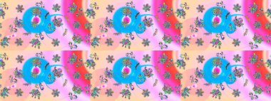 Kar tanesi süsleme deseni. Raster illüstrasyonu. Kar taneleri arka planda. Renkli arka planda izole edilmiş kar tanelerinin düz tasarımı. Kar taneleri deseni.