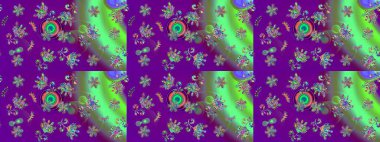 Raster illüstrasyonu. Tony 'nin kumaş kalıbını çiz. Modaya uygun kumaş deseni. Küçük çiçekte sevimli çiçek deseni var..