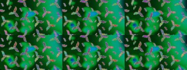 Kar taneleri tasarımı. Retro stil dokusu, şablon kış elementleri. Son moda kar taneleri ve elementler onun kartlarını gösteriyor. Modern tasarım posteri, kapak, kart tasarımı yeşil, mavi ve nötr renkler.