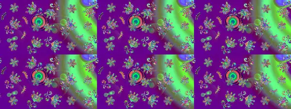 Raster illüstrasyonu. Tony 'nin kumaş kalıbını çiz. Modaya uygun kumaş deseni. Küçük çiçekte sevimli çiçek deseni var..