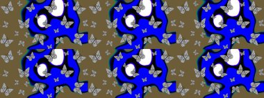 Raster. Bir sürü kelebek desenli çizim. Fantezi çizimi. Kahverengi renkli resimler. Erkekler, kızlar, kıyafetler, duvar kağıtları için soyut desen.