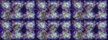 Kar tanesi rengarenk desen. Raster illüstrasyonu. Raster kar taneleri arka planda. Soyut kar taneleri arkaplanda izole edilmiş düz dizayn. Kar taneleri deseni.