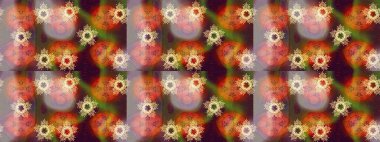 Noel kahverengisi, nötr ve portakallar. Sihirli kahverengi, nötr ve turuncu tatil soyut arka plan yıldız ve düşen kar taneleri. Raster illüstrasyonu.