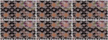 Gri renkli güzel çiçekli kusursuz desen, suluboya çiçek deseni, duvar kağıdı, kart veya kumaş için fayanslı. Raster..