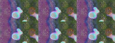 Moda baskıları için zarif bir şablon. Parlak renkli çiçekli ve yeşil yapraklı harika bir çiçek deseni. Modern çiçek arkaplanı. Halk stili.