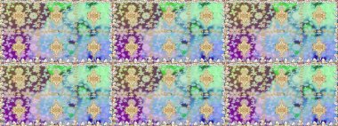 Duvar kâğıdı barok, İspanyol kumaşı. Tarafsız renklerde altın elementler. Çiçek deseni. Şık bir grafik desen. Kusursuz raster arkaplanı.