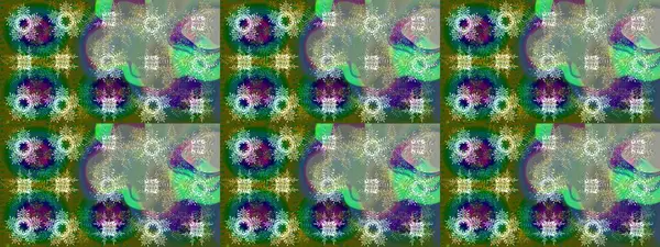 Yeşil, nötr ve mavi renkler üzerine şirin soyut kar tanesi raster tasarımı. Yeni yıl kar tanesi. Düz kar karalama ikonları, kar taneleri silueti Noel afişi için, kartlar.