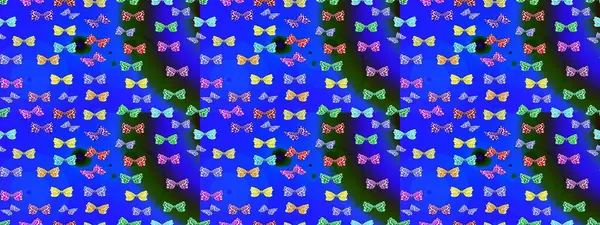 Kağıt, kumaş, ambalaj kağıdı ve duvar kâğıdı tasarımı için hoş bir arkaplan. Çizim kalıbı. Raster illüstrasyonu. Elle çizilmiş kelebeklerle moda raster yaz şablonu.