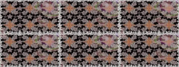 Gri renkli güzel çiçekli kusursuz desen, suluboya çiçek deseni, duvar kağıdı, kart veya kumaş için fayanslı. Raster..