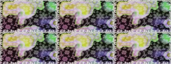 Raster illüstrasyonu. Güzel çiçekli kusursuz desen ve gri renkli yapraklar, suluboya çiçek deseni, duvar kağıdı, kart veya kumaş için fayanslı.