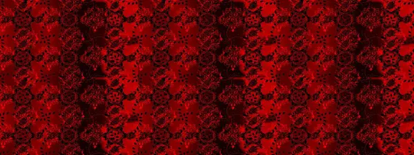 Suluboya kusursuz desen. Çiçek izi. Suluboya tarzında kırmızı, siyah ve kahverengi renkte çiçekler.