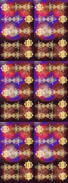 Kış konsepti Kahverengi, mor ve bej renkte kar tanesinden yapılmış kış deseni. Düz yatıyordu. Raster illüstrasyonu.