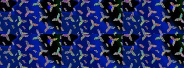 Renkli elementlerle Raster ilginç desen