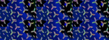 Renkli elementlerle Raster ilginç desen