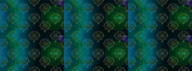 Sorunsuz çiçek deseni kaydırma kağıt, davet, el ilanı, afiş veya Web sitesi Web sitesi arka plan duvar kağıdı için kullanılabilir. Elle çizilmiş Raster resim. Parlak unsurları.