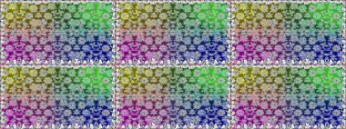 Raster illüstrasyonu. Bahar çiçekli, dikişsiz, sevimli çiçek deseni. Güzel kumaş deseni.