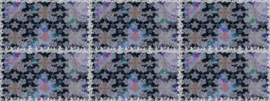 Raster illüstrasyonunda kusursuz çiçek deseni. Güzel kumaş deseni. Düz Çiçek Elementleri Tasarımı. Renkli Bahar Teması Kusursuz Arkaplan.