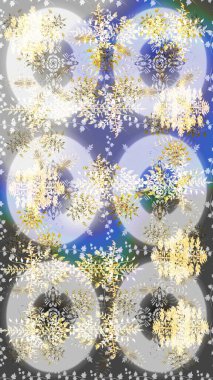 El çizimi Noel Raster illüstrasyonu. Kar Taneleri Karalamaları. Yeni Yıl Dekoratif Kar Taneleri Arkaplanı.