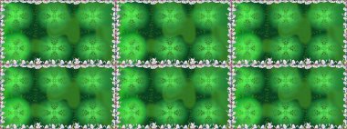 Düz Çiçek Elementleri Tasarımı. Çiçeksiz desenli arka plan, yaz çiçekleri. Renkli Bahar Temalı Kusursuz Arkaplan. Yeşil renkte çiçekler.