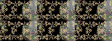 Siyah renkli çiçekler. Hediye ambalaj kağıdı, tebrik kartları, posterler ve pankart tasarımı. Raster düz çiçek çizim deseni.