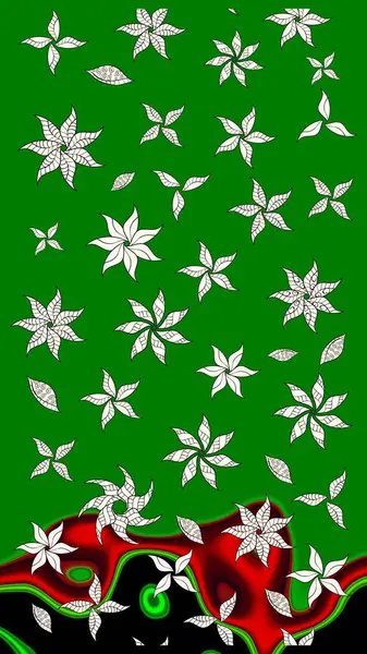 Poster ya da kapak için arka plan. Davetiye ve kartpostal tasarımı için dekoratif çiçek unsurları. Şirin, zarif çiçekler Raster illüstrasyonu. Yapraklı çizim şekli. Tekstil için figür.