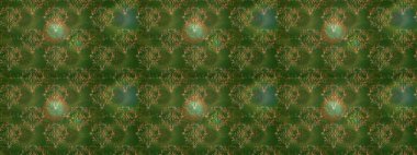 Sevimli çiçek raster deseni. Yeşil, kahverengi ve bej renkli çiçekler. Renkli Bahar Temalı Kusursuz Arkaplan. Düz Çiçek Elementleri Tasarımı.