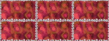 Düz Çiçek Elementleri Tasarımı. Renkli Bahar Temalı Kusursuz Arkaplan. Çiçeksel fantezi tasarımı. Parlak bir arka planda..