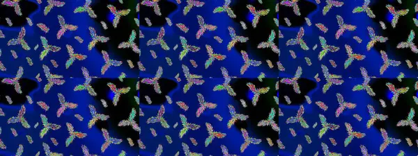 Renkli elementlerle Raster ilginç desen