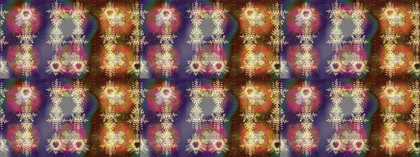 Noel ve yeni yıl moda baskıları için tatil tasarımı. Kar tanelerinin soyut arkaplanlı Noel şablonu. Raster illüstrasyonu. Kahverengi, mor ve nötr kar taneleri.