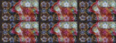 Renkli bir arka plan üzerinde izole güzel raster kahverengi, gri ve tarafsız kar taneleri. Kar taneleri, kar yağışı. Düşen Noel kar taneleri stilize. İllüstrasyon.